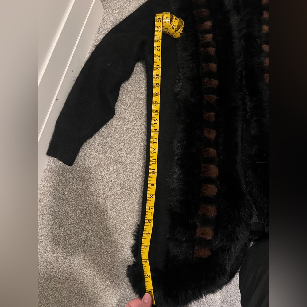 Belldini Vintage Fur Penny Lane style coat, size medium, in black - Picture 6 of 8
